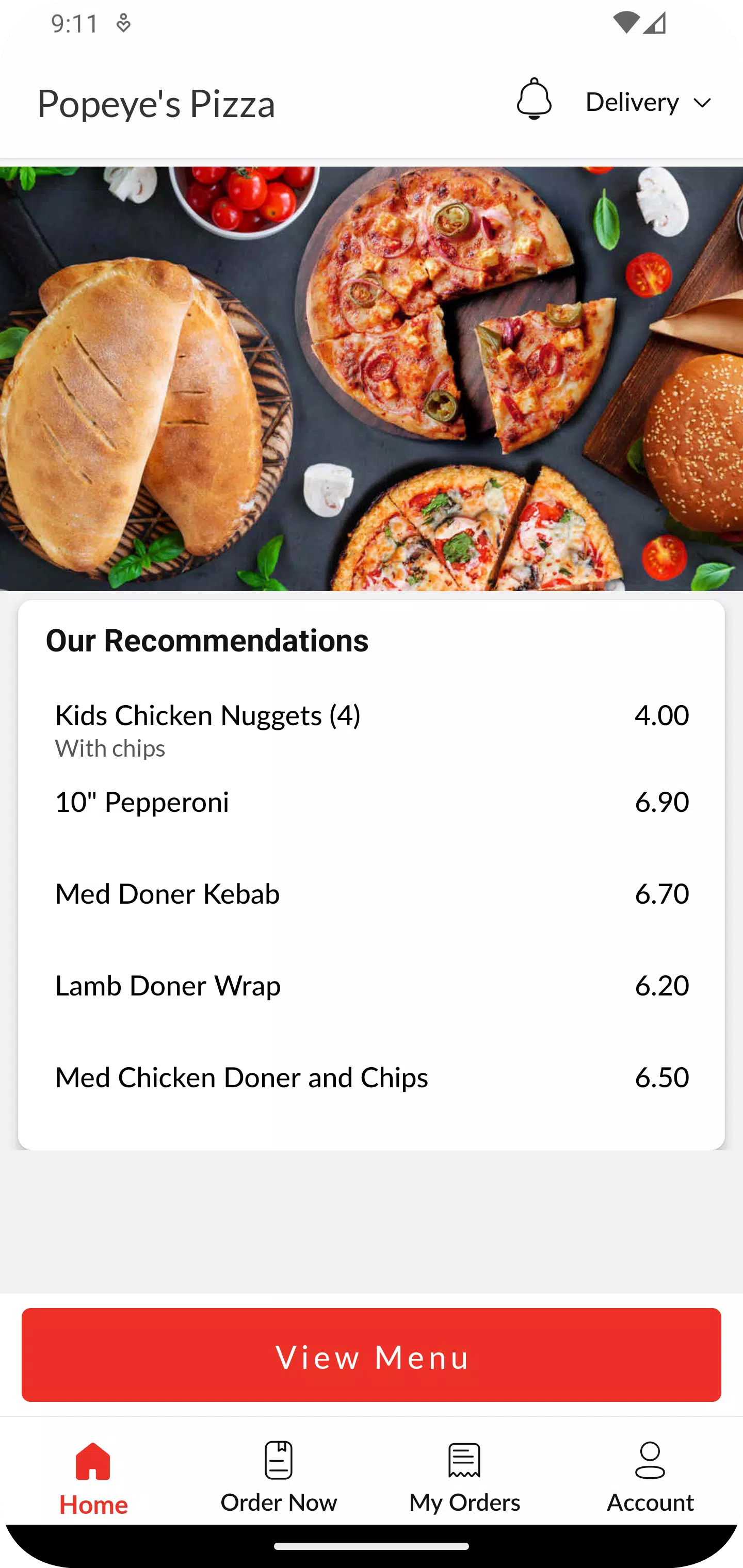 Zrzuty ekranu Popeyes Pizza