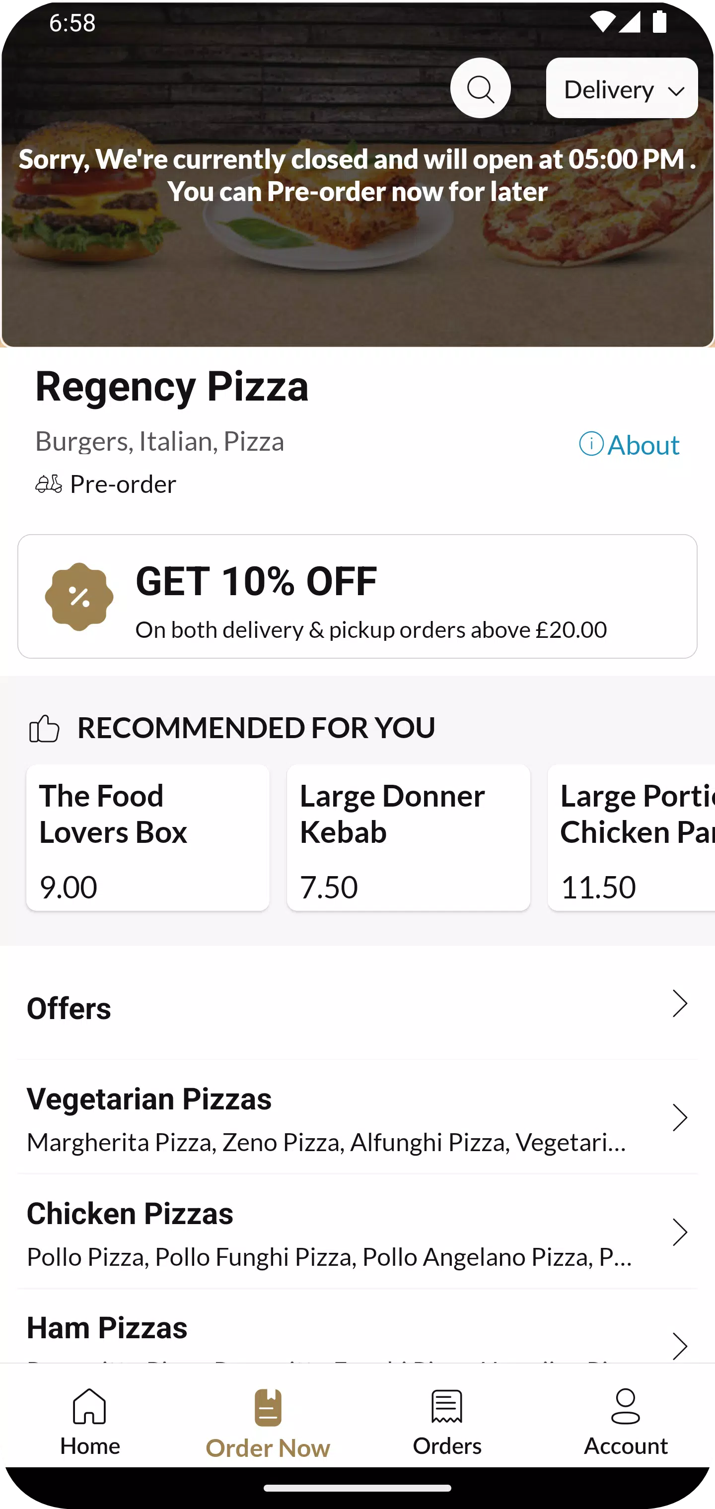 Regency Pizza Screenshots