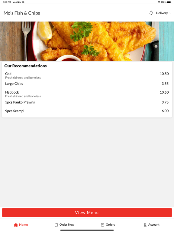 Mo's Fish & Chips iPad Screenshots