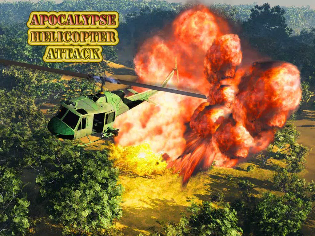 Screenshot di Apocalypse Helicopter Attack - Destroy the Enemy Village Combat iPad 