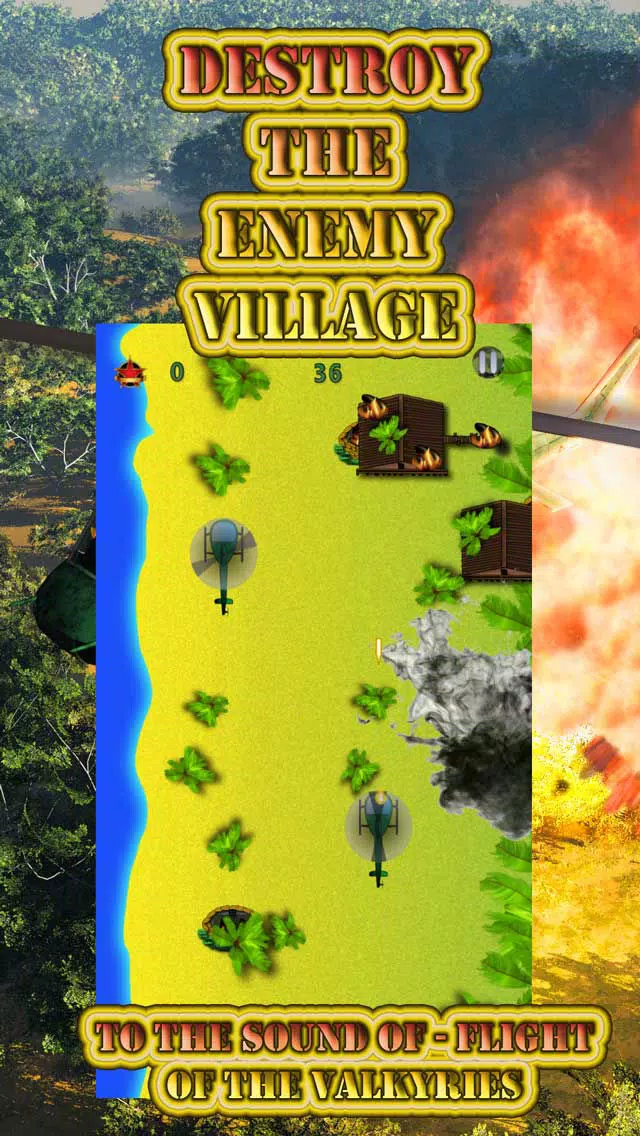 Screenshot di Apocalypse Helicopter Attack - Destroy the Enemy Village Combat
