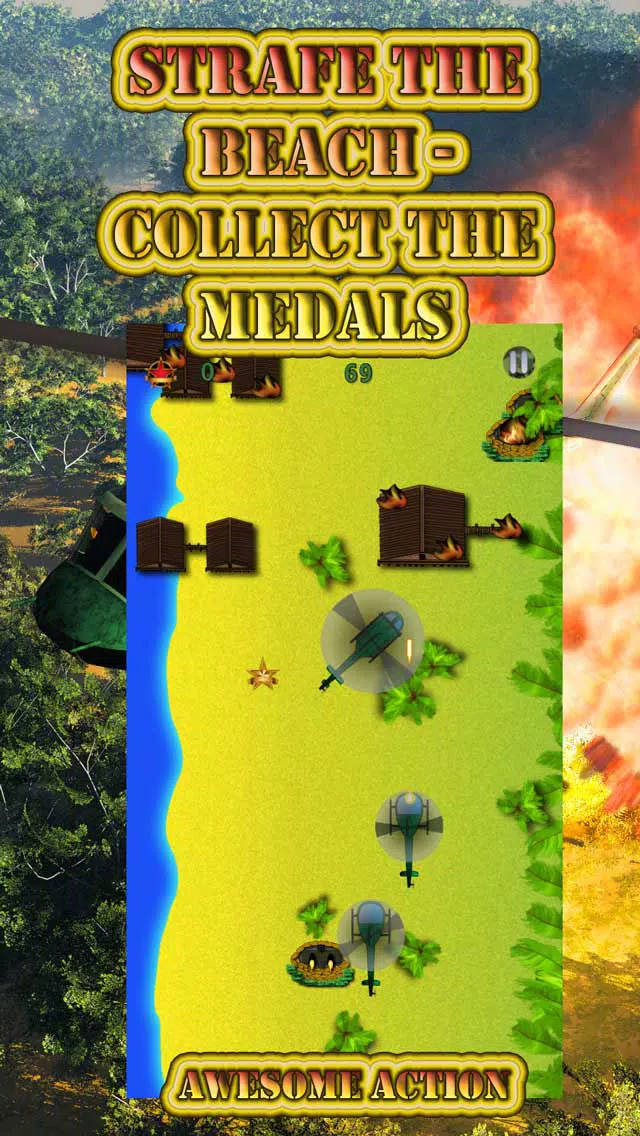 Screenshot di Apocalypse Helicopter Attack - Destroy the Enemy Village Combat