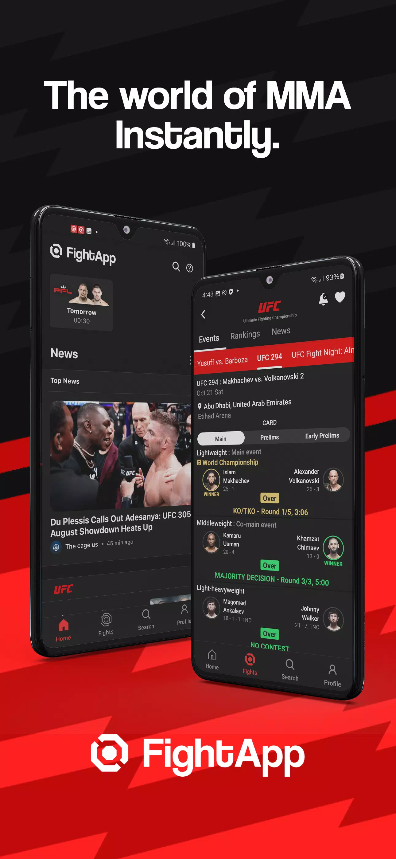 ภาพหน้าจอของ FightApp