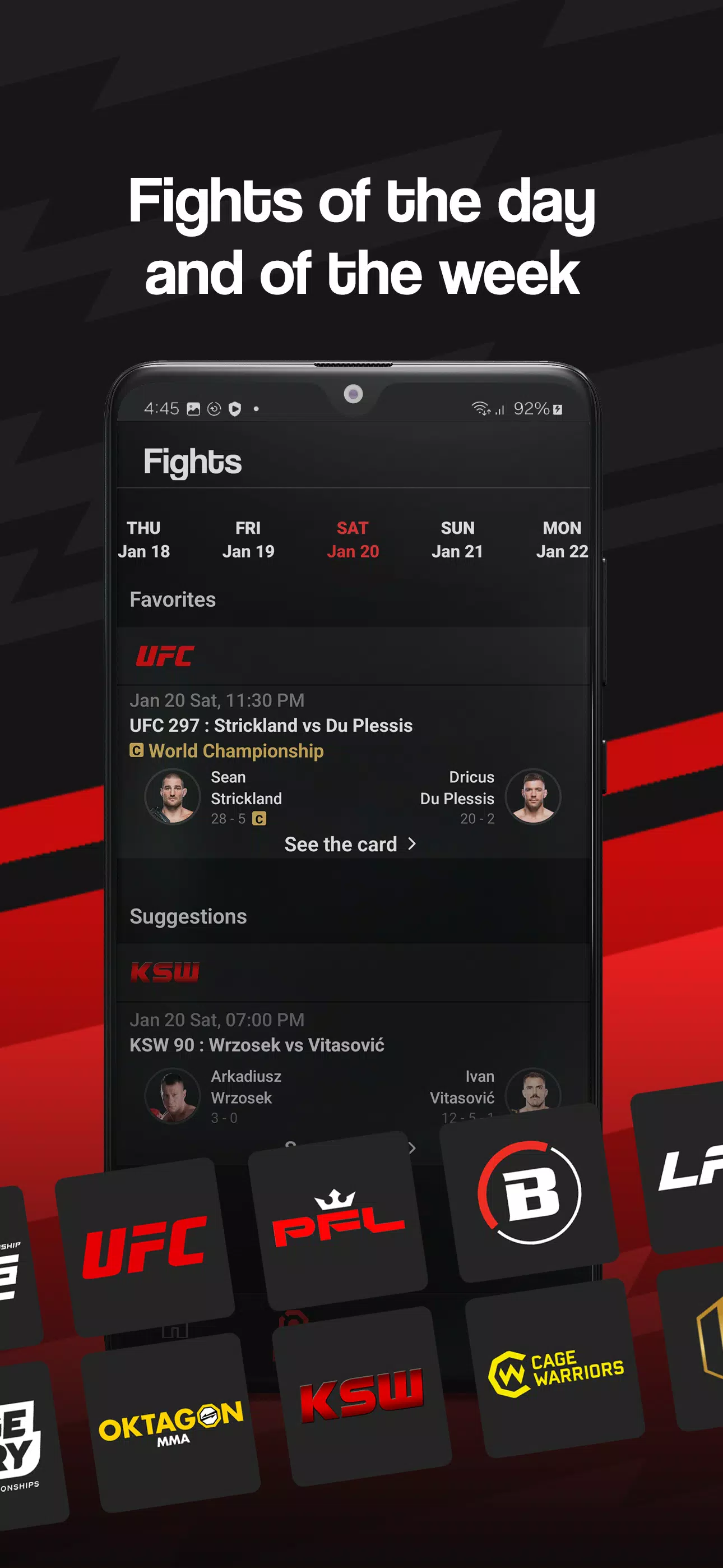 ภาพหน้าจอของ FightApp