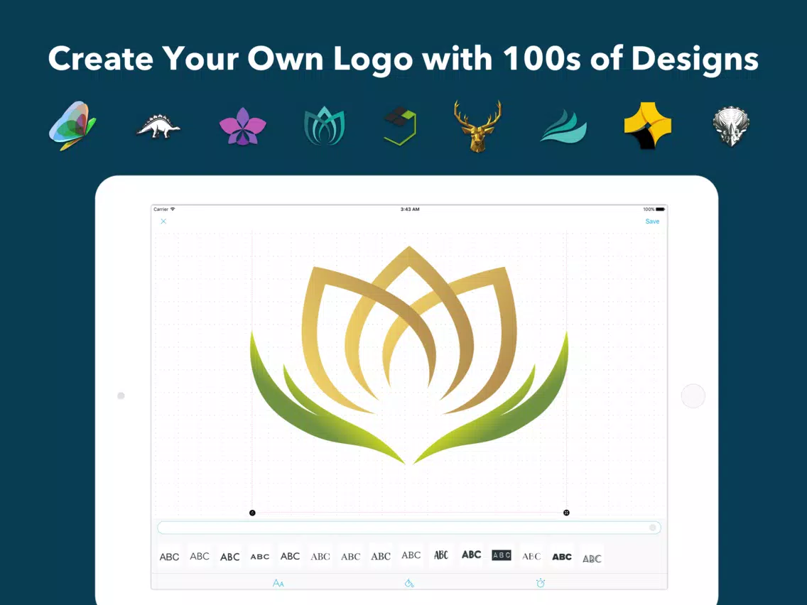 Logo Maker: Designer & Watermark for Business Card iPad Screenshots