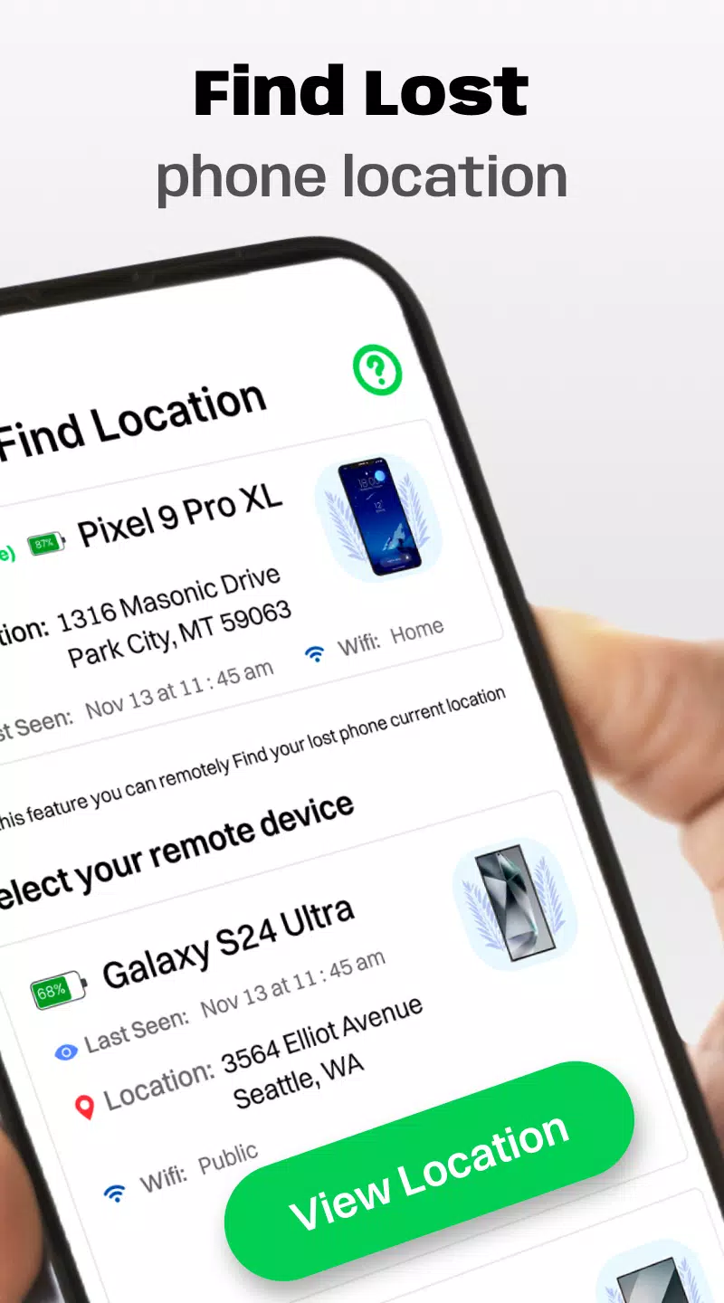 Find My Lost Phone Location Screenshots