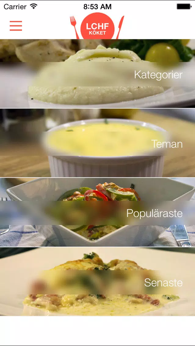 LCHF-Köket Pro - Recept för lågkolhydratkost Screenshots