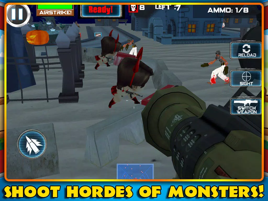 Pumpkin Tree Defense - a zombie shooter game iPad  Screenshots
