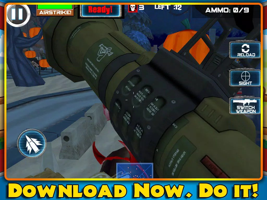 Pumpkin Tree Defense - a zombie shooter game iPad  Screenshots