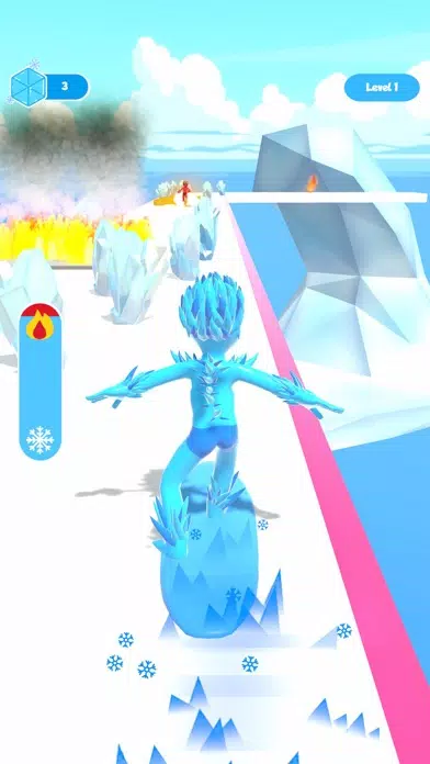 ภาพหน้าจอของ Ice Man Runner 3D