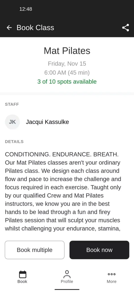 Crew Pilates Co Screenshots
