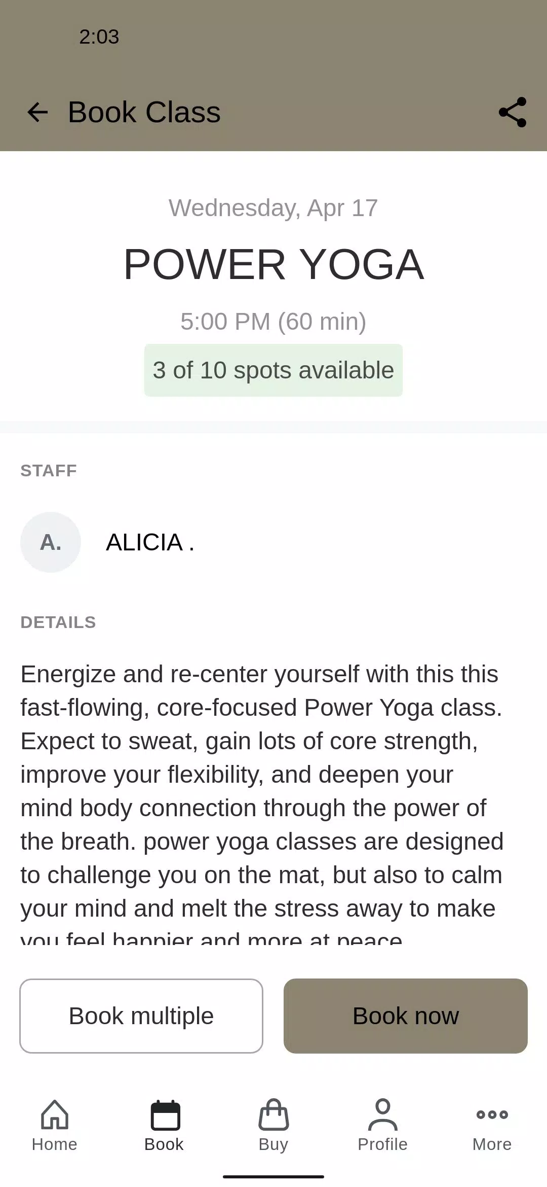 Screenshot di Samadhi Wellness