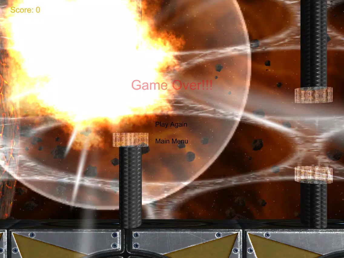 Capturas de pantalla de Fire Ball - An Adventure in Bouncy Flappy Space with Bird Like Controls iPad 