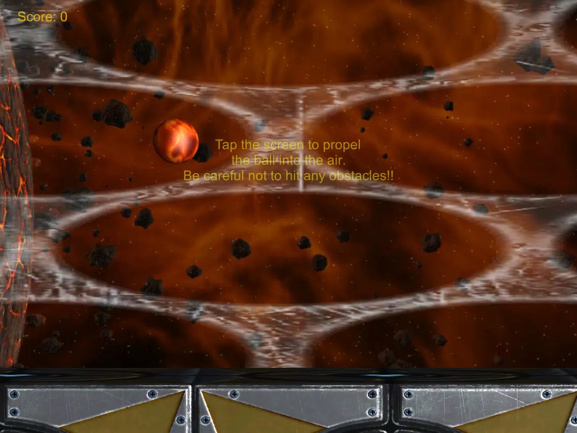 Capturas de pantalla de Fire Ball - An Adventure in Bouncy Flappy Space with Bird Like Controls iPad 
