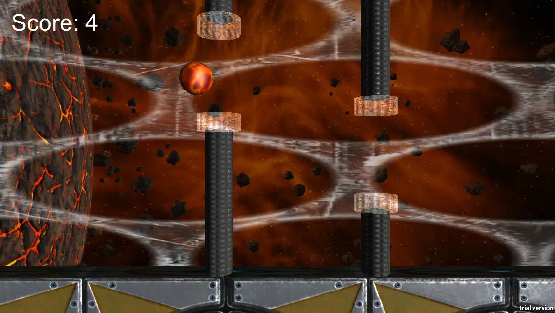 Capturas de pantalla de Fire Ball - An Adventure in Bouncy Flappy Space with Bird Like Controls