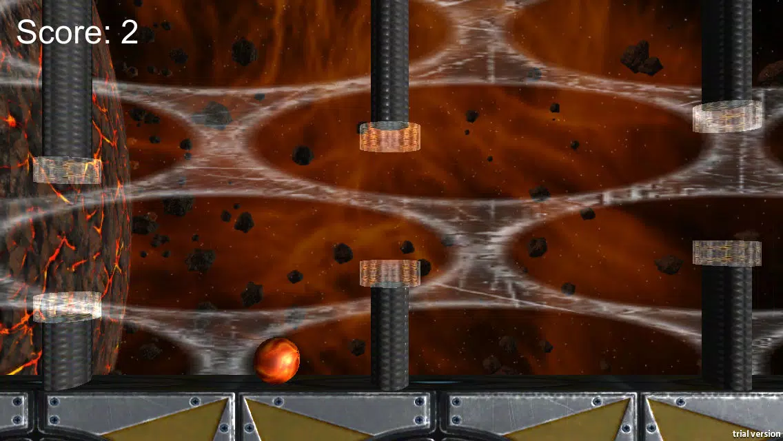 Capturas de pantalla de Fire Ball - An Adventure in Bouncy Flappy Space with Bird Like Controls