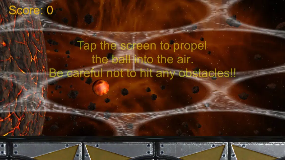 Capturas de pantalla de Fire Ball - An Adventure in Bouncy Flappy Space with Bird Like Controls