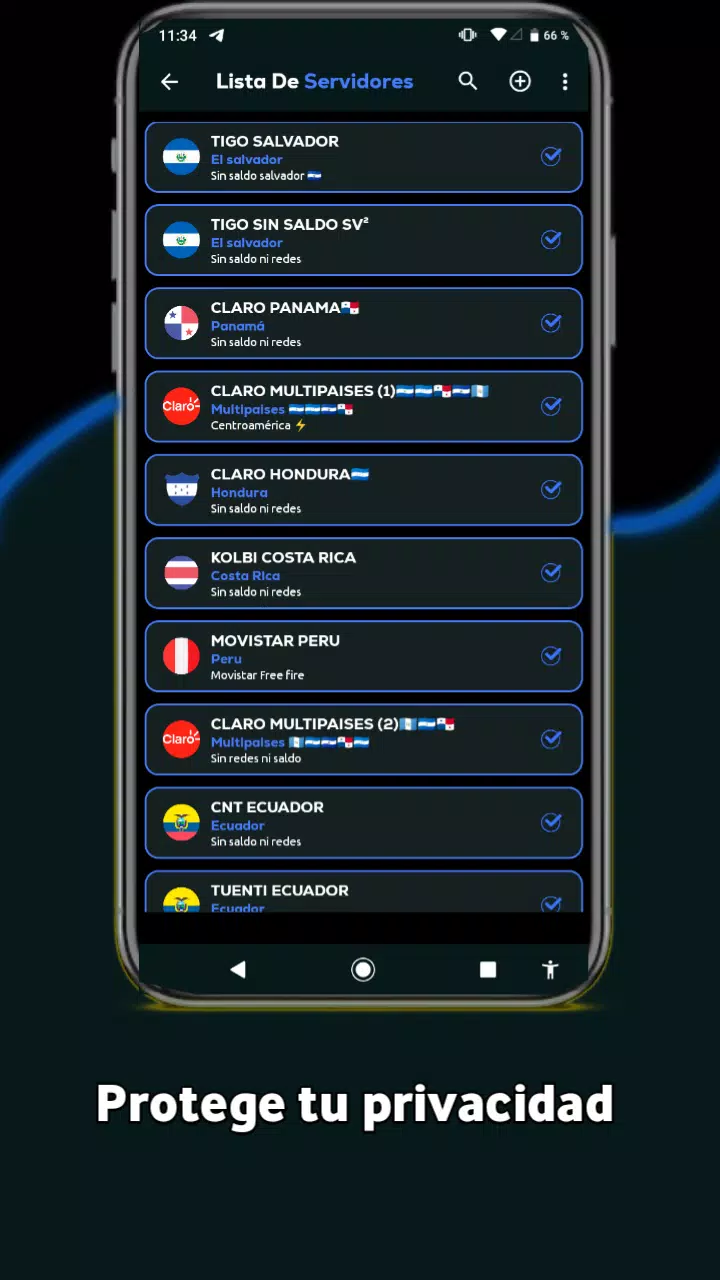 FlashNet VPN Screenshots