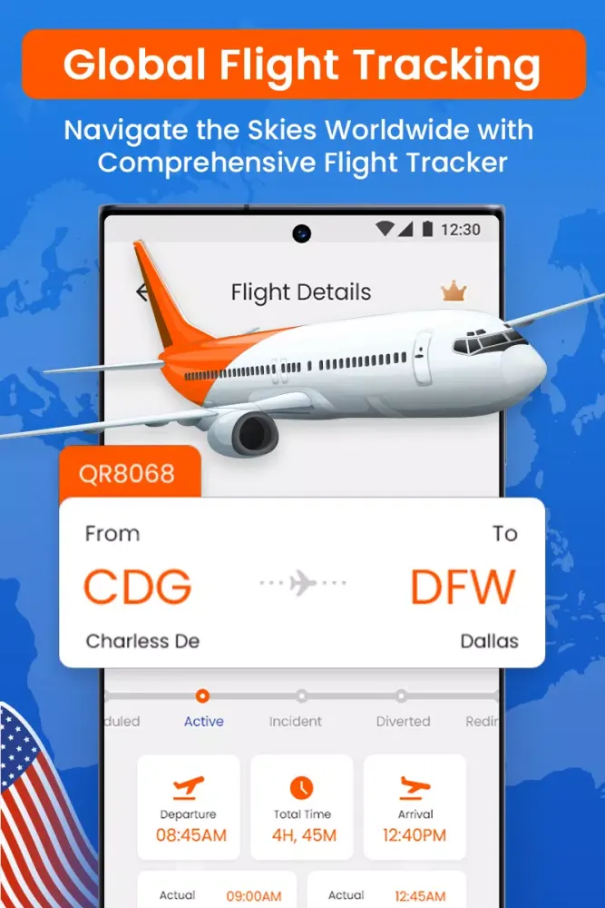 USA Flight Tracker: Monitoring Screenshots