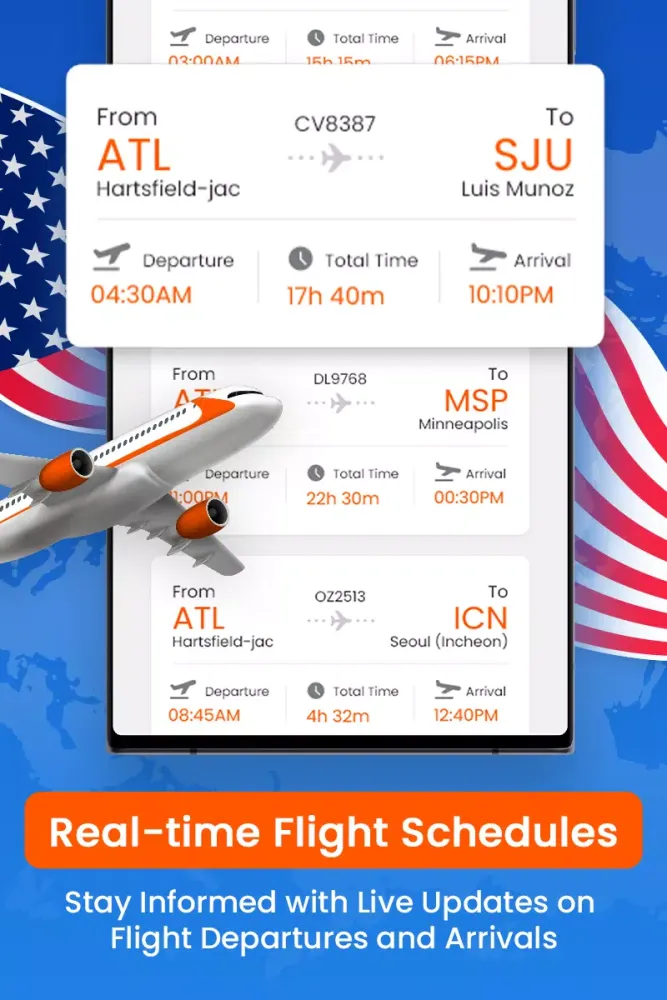 USA Flight Tracker: Monitoring Screenshots