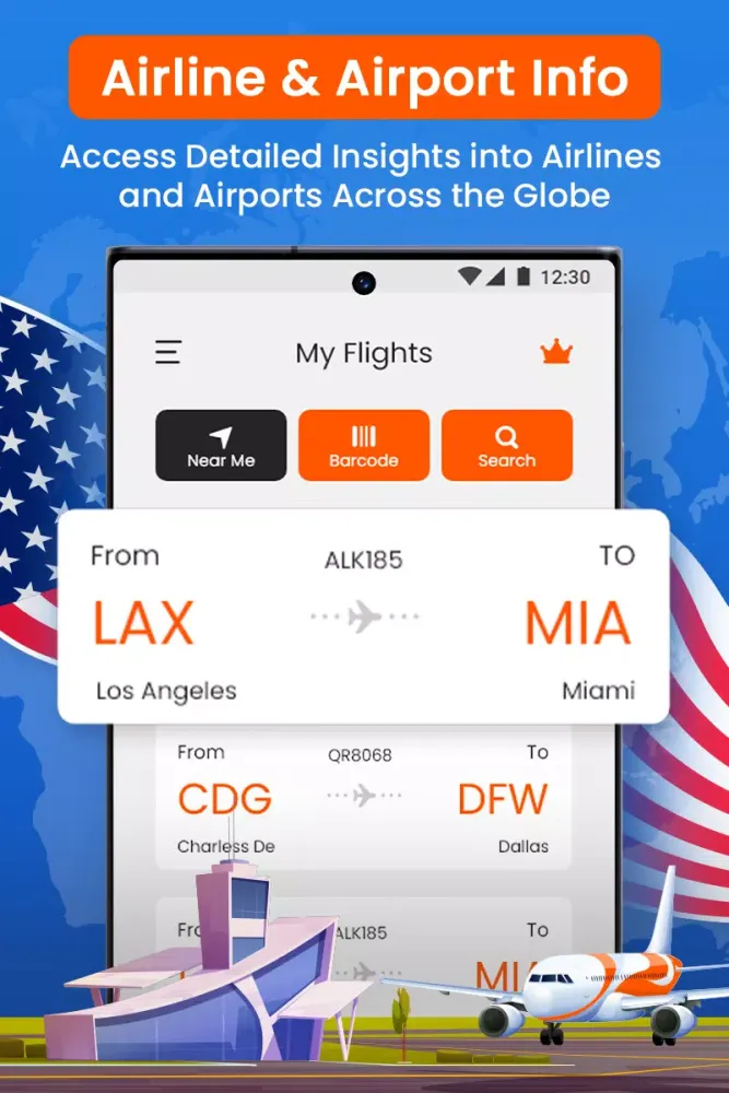 USA Flight Tracker: Monitoring Screenshots