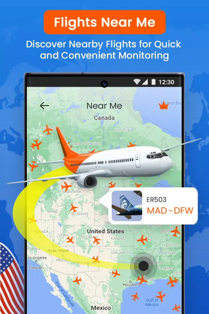 USA Flight Tracker: Monitoring Screenshots