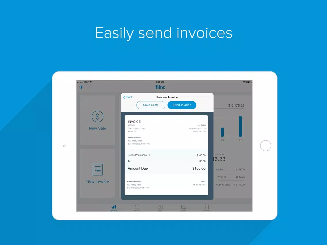 Screenshot di Flint - Accept Cards Invoices iPad