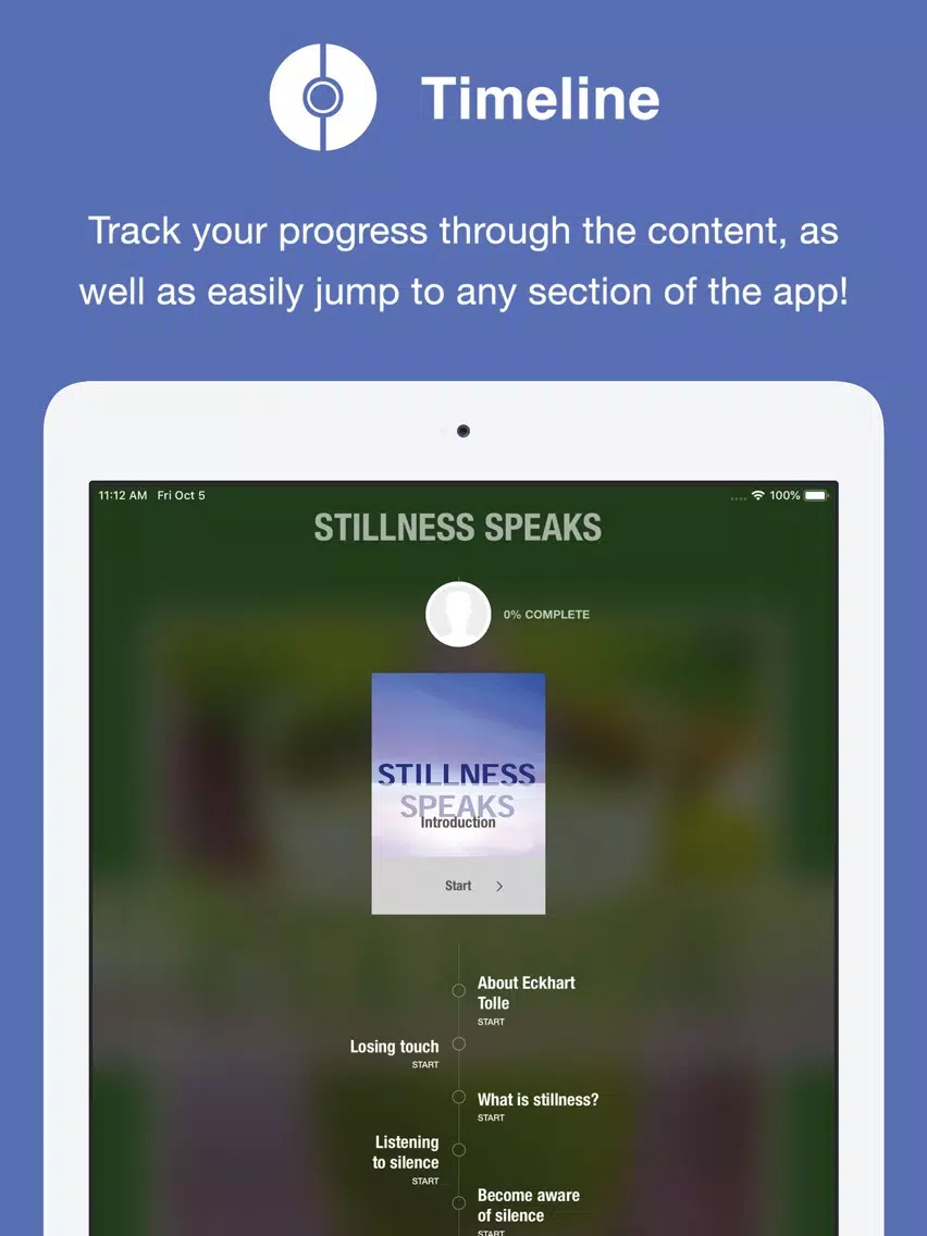Stillness Speaks-Eckhart Tolle iPad Screenshots