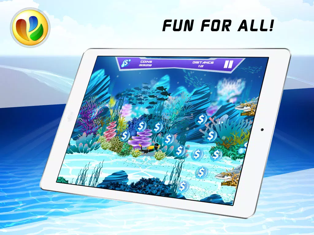 Tangkapan layar Action Sharks – Dive or Die iPad 
