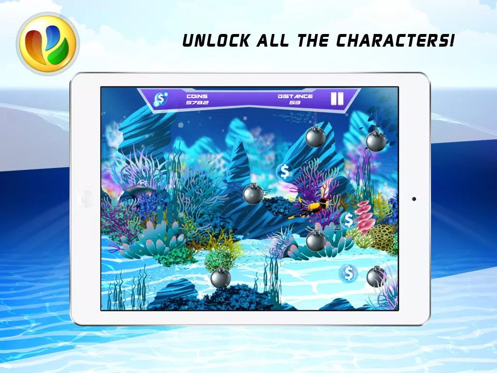 Tangkapan layar Action Sharks – Dive or Die iPad 