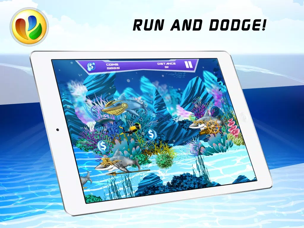Tangkapan layar Action Sharks – Dive or Die iPad 