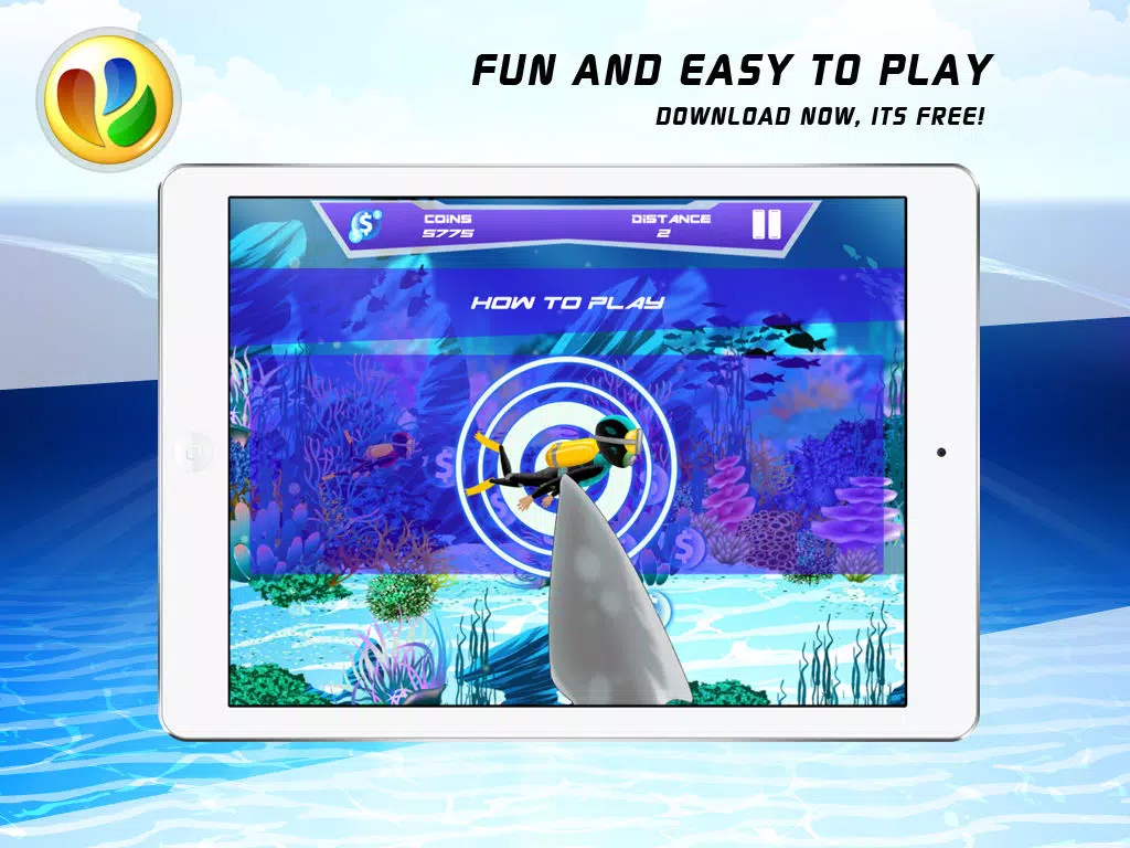 Tangkapan layar Action Sharks – Dive or Die iPad 