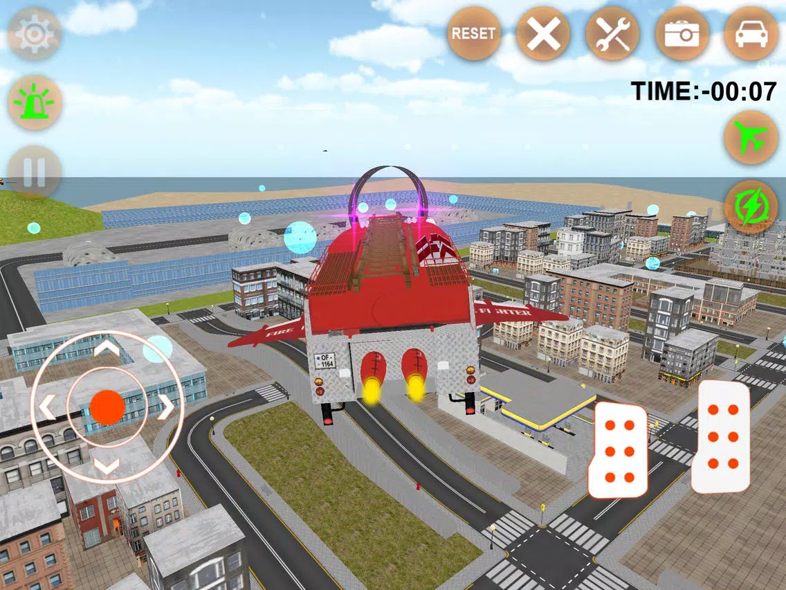 Flying Firefighter Truck simulator 2016 Real City Hero iPad Screenshots