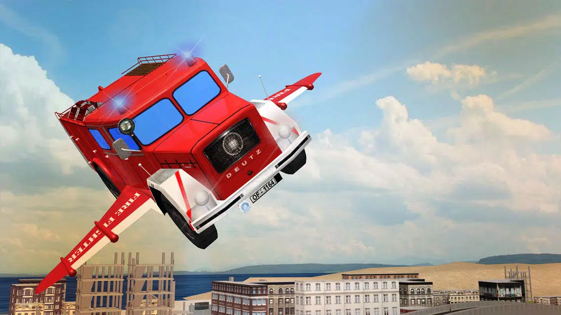 Flying Firefighter Truck simulator 2016 Real City Hero Screenshots