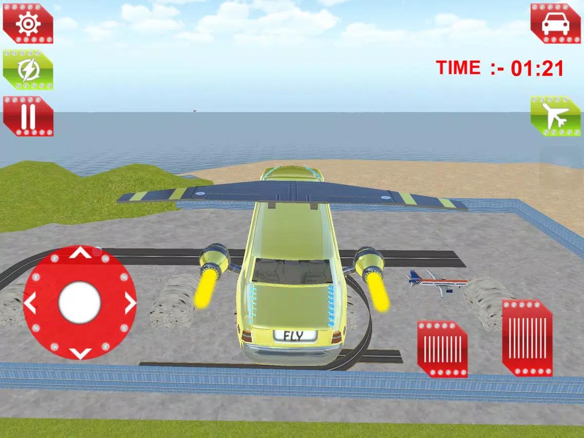 Capturas de tela do Flying Limo Car Driving 3D Simulator iPad 