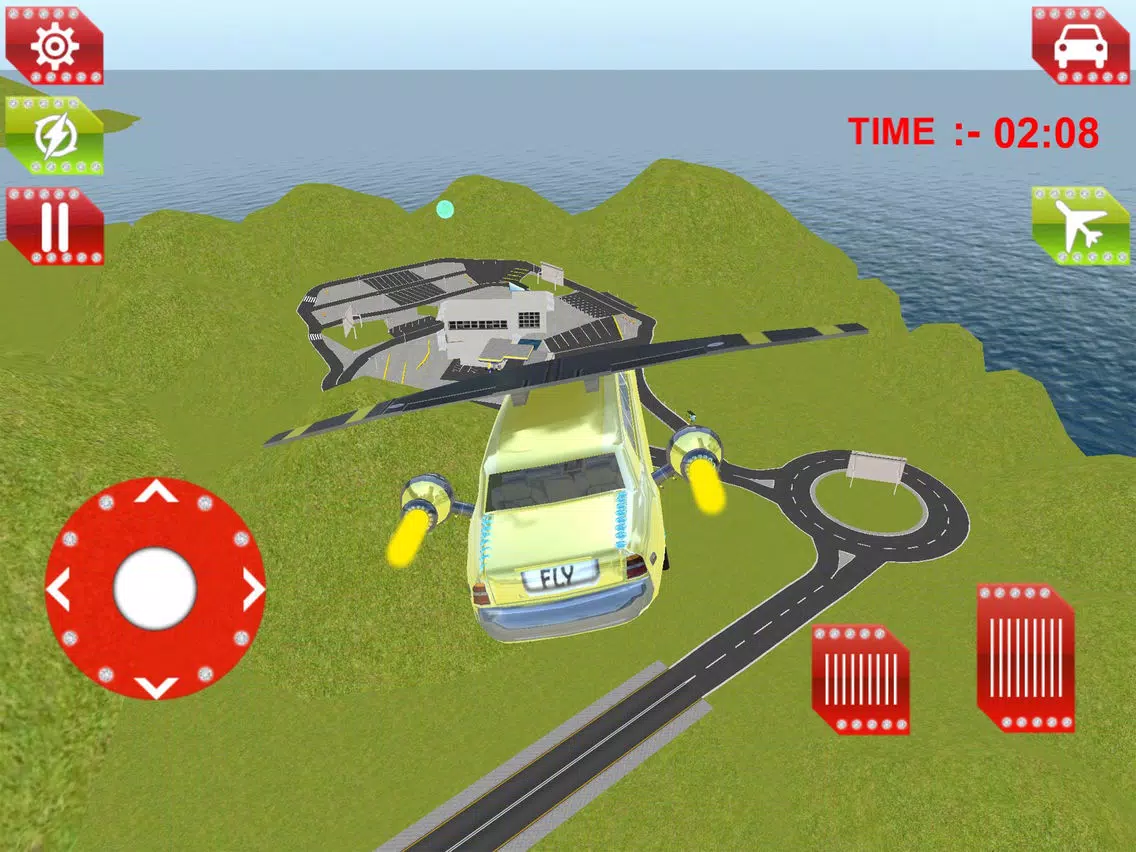 Capturas de tela do Flying Limo Car Driving 3D Simulator iPad 