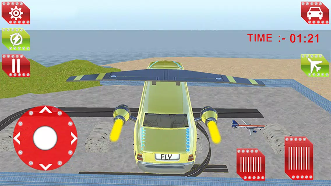 Capturas de tela do Flying Limo Car Driving 3D Simulator
