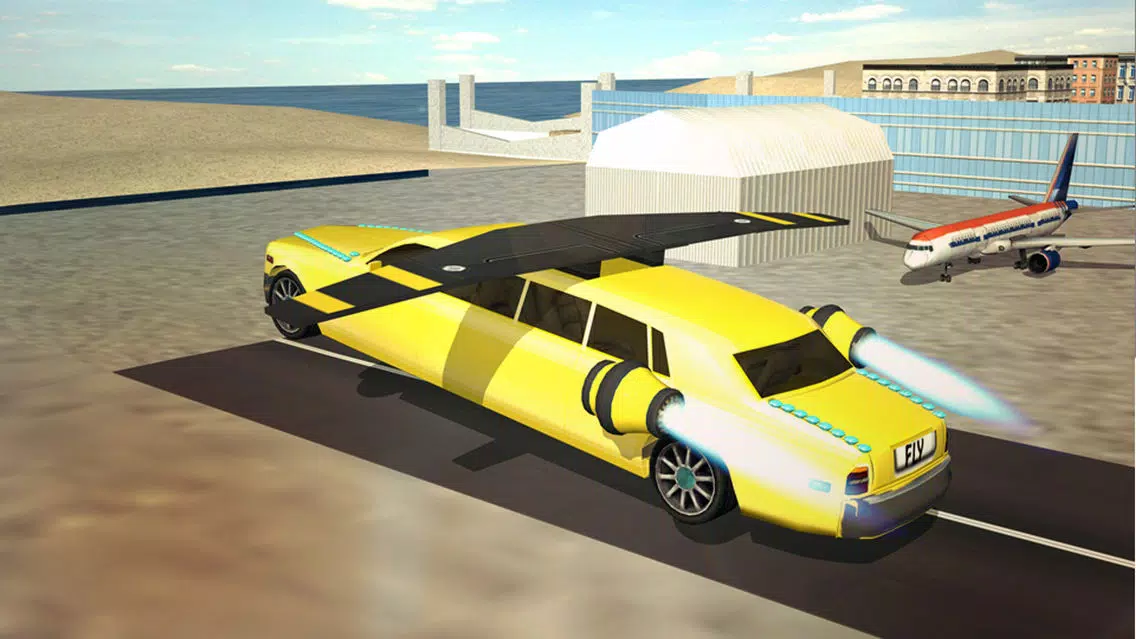 Capturas de tela do Flying Limo Car Driving 3D Simulator