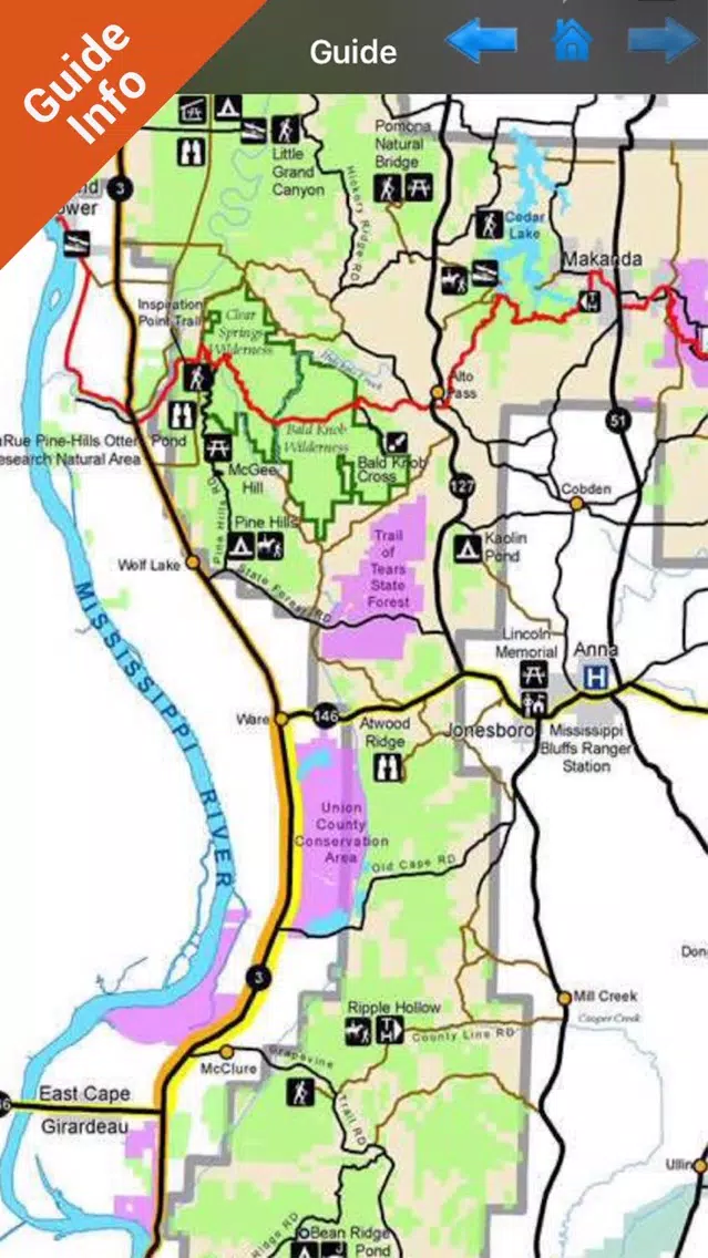 Shawnee National Forest - GPS Map Navigator Screenshots