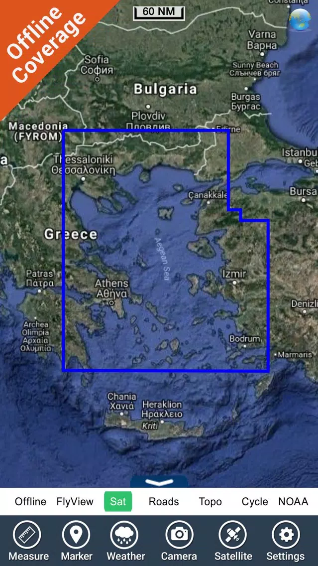 Marine: Aegean Sea (North) - GPS Map Navigator Screenshots