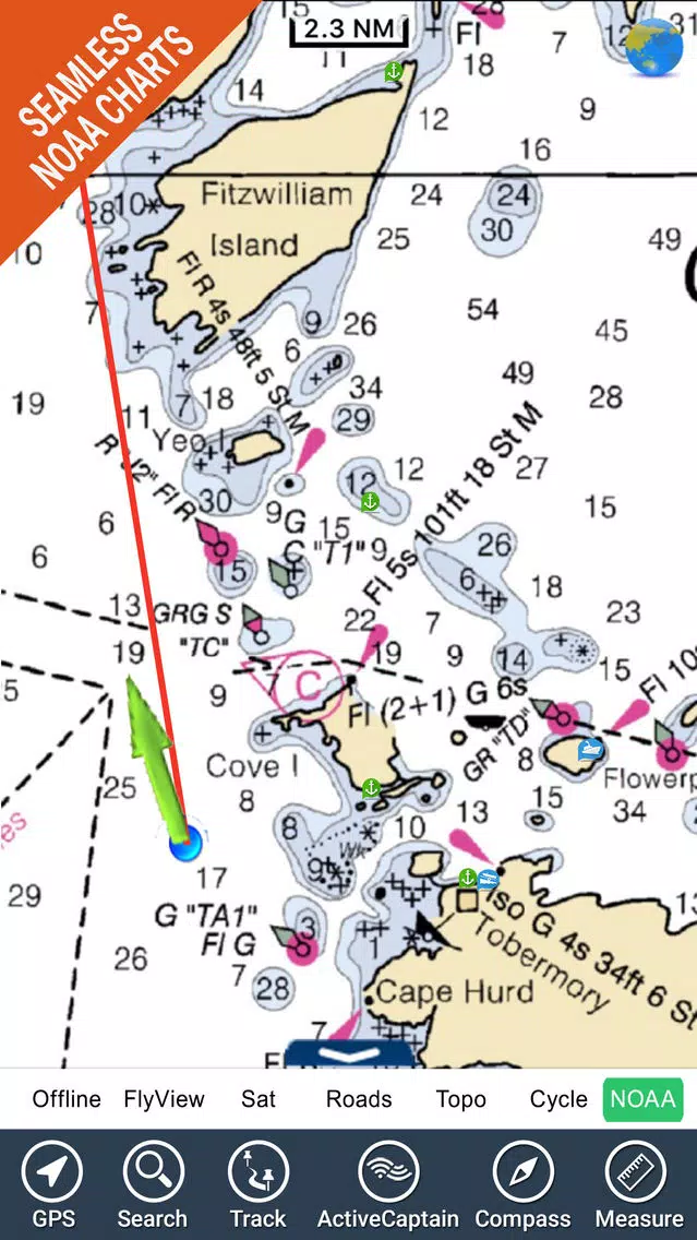 Huron Erie Ontario GPS Charts Screenshots