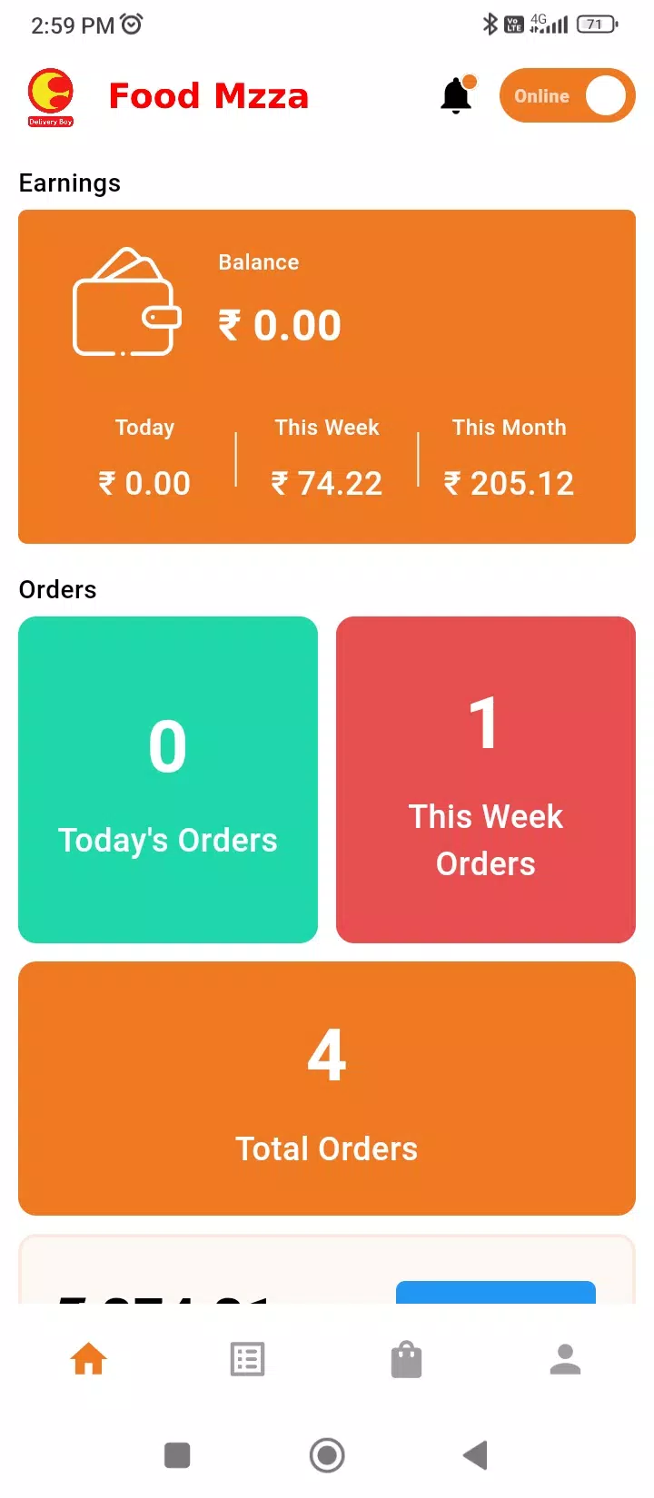 Food Mzza Driver Screenshots