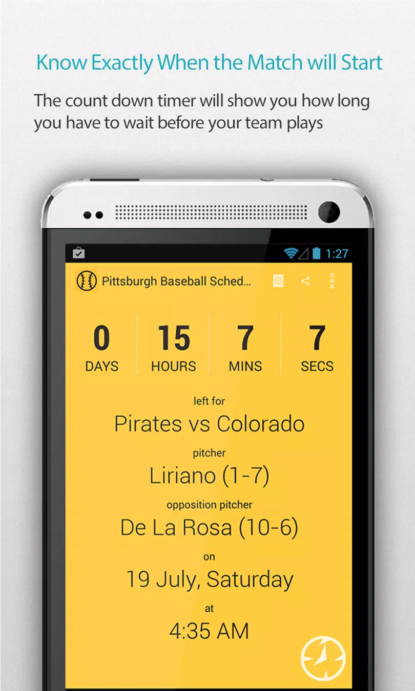 Screenshot di Pittsburgh Baseball Schedule