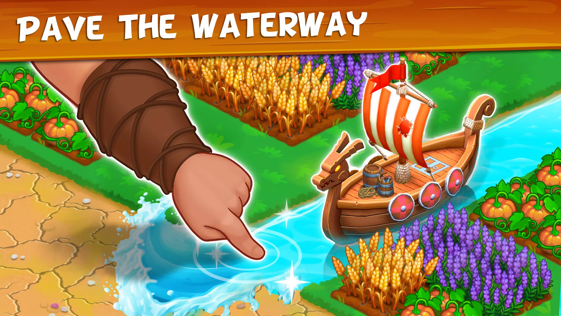 Capturas de tela do Vikings and Dragon Island Farm