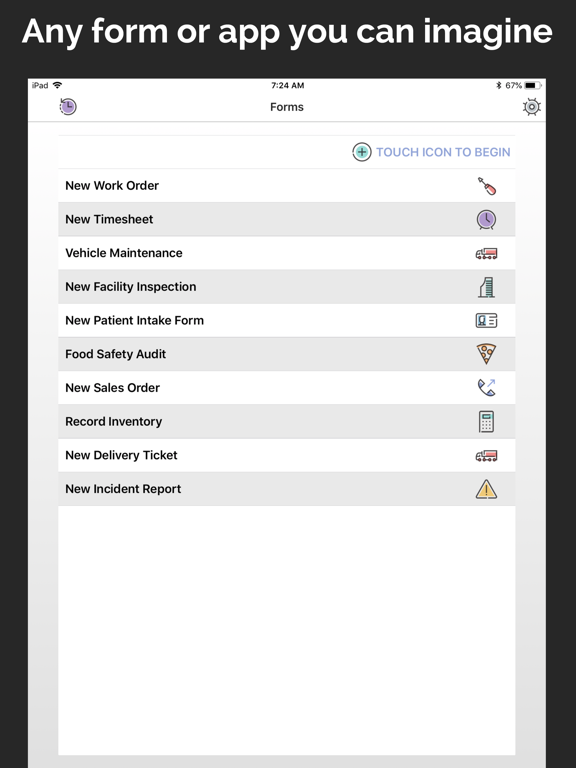 Forms On Fire - Mobile Forms iPad Screenshots