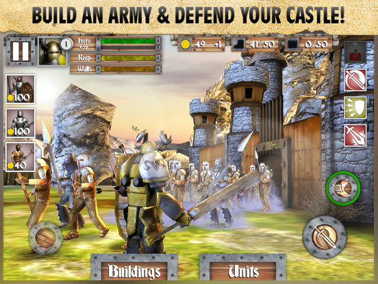Tangkapan layar Heroes and Castles iPad 