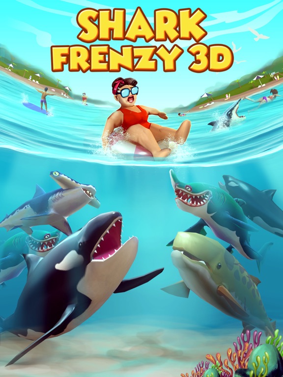 Tangkapan skrin Shark Frenzy 3D iPad 
