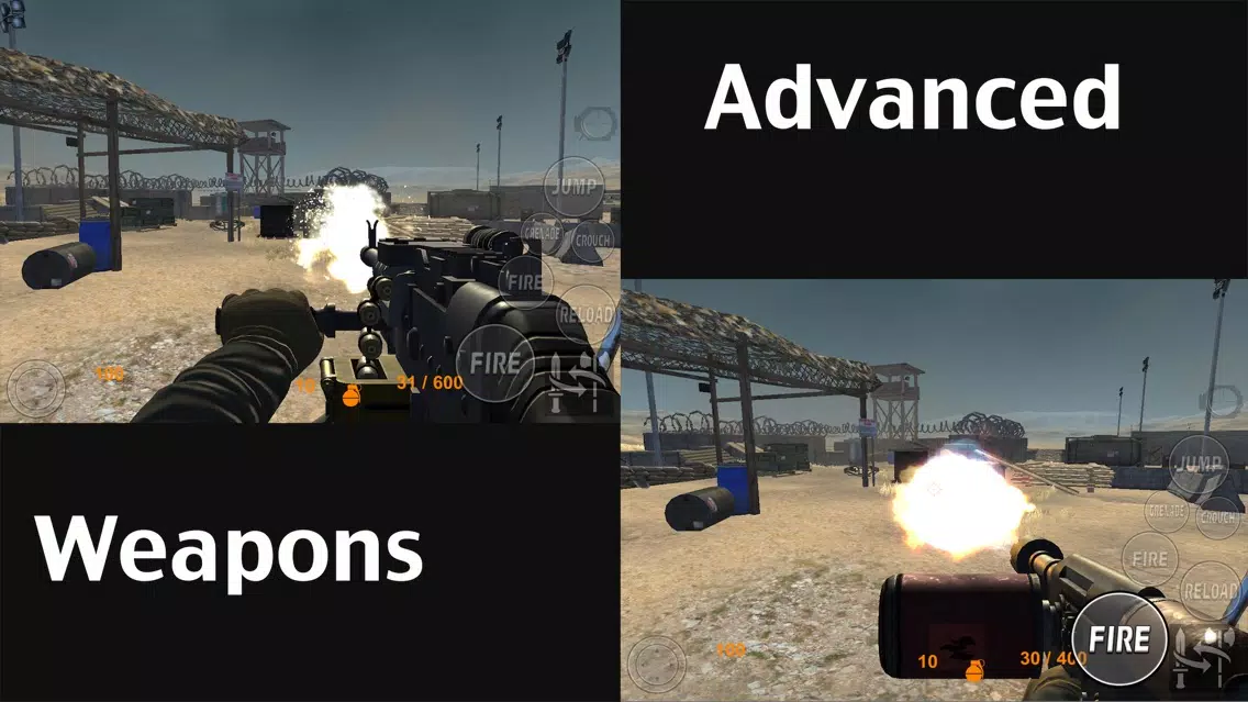 Real Trigger FPS Weapons Shooting Test : Desert Range Mission Games Free应用截图