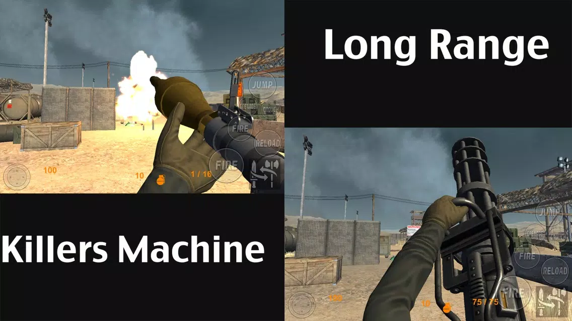 Real Trigger FPS Weapons Shooting Test : Desert Range Mission Games Free应用截图
