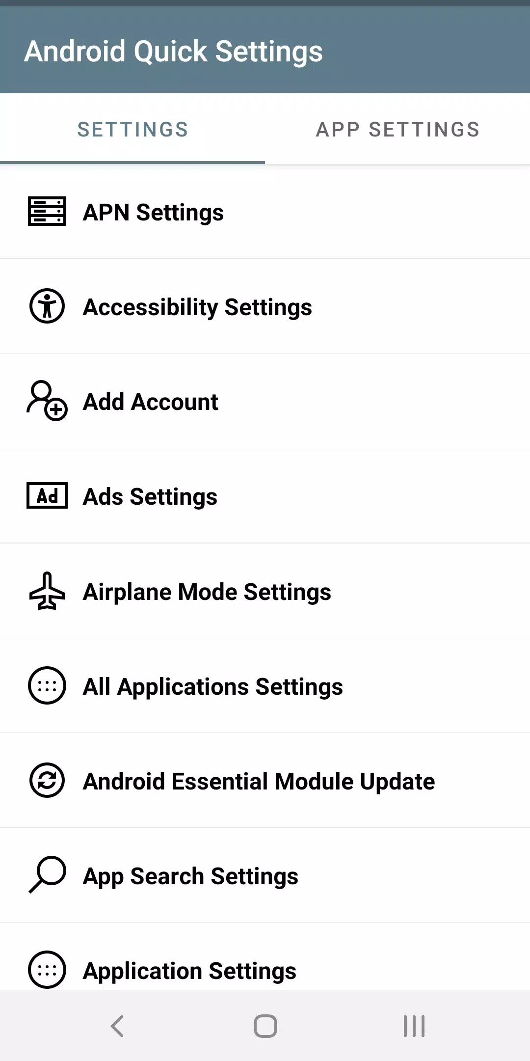 Android Quick Settings Screenshots